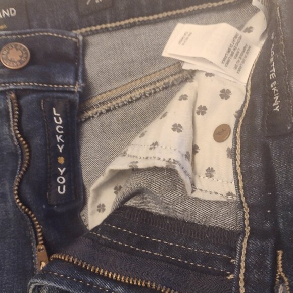 LUCKY BRAND SKINNY JEANS 2/26 DARK DENIM WASH - Picture 3 of 7
